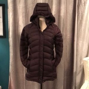 The North Face plum puffy coat